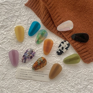 Lot de barrettes minimalistes en acétate en forme de goutte aux couleurs variées