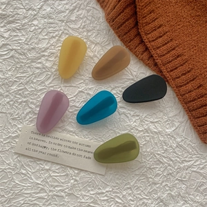 Lot de 6 pinces à cheveux mates en acétate colorées aux tons minimalistes variés