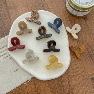 Vintage Acetat Mini Haarkralle Clip Für Damen Französisch Handgefertigt Klein Marmor Schildpatt Haarnadel Prinzessin Pony Clip