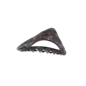 Pinza per capelli a triangolo in acetato con motivo marmorizzato per acconciature