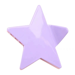 Pince à cheveux minimaliste en forme d'étoile violette avec finition en résine brillante