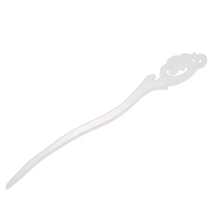 Épingle à cheveux élégante en faux jade blanc avec motif Ruyi pour coiffure Hanfu