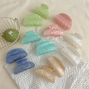 Elegante Pinza per Capelli in Acrilico con Motivo Marmo Stile Francese Grande Clip a Squalo Accessori per Capelli da Donna