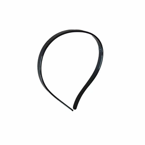 Minimalist black hair hoop with glossy finish for women's daily hair styling