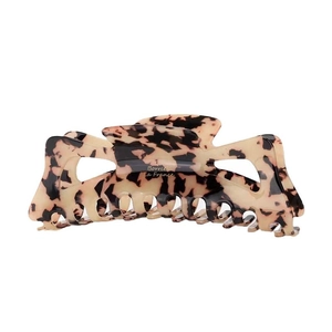 13cm large tortoise shell claw clip for thick hair with gold script and hollow design