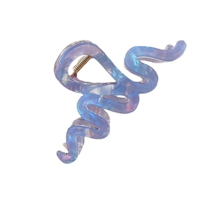 Pince à cheveux sirène irisée violet lavande avec un design ondulé élégant