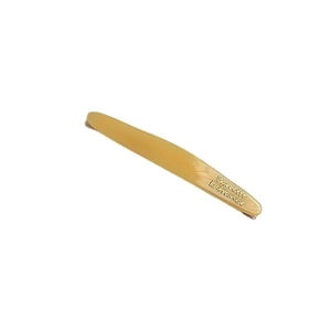 Classic amber acetate hair clip with gold lettering for women hair styling