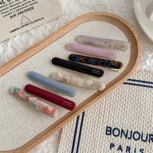 Pince à Cheveux en Acétate de Style Français Barrettes Rectangulaires Élégantes pour Femmes Motif Marbre Uni Accessoires de Coiffure