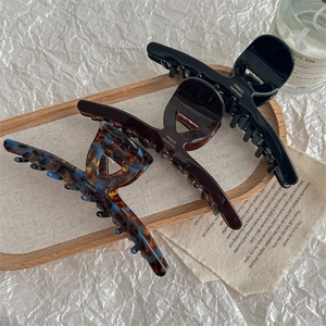 Large French Acetate Hair Claw Clips Women Tortoiseshell Shark Hair Clips For Thick Hair Handmade Fashion Accessories