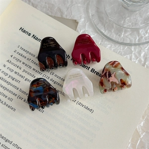French Elegant Acetate Small Hair Claw Clips For Women Exquisite Marble Tortoise Shell Bangs Clip Side Hair Accessories