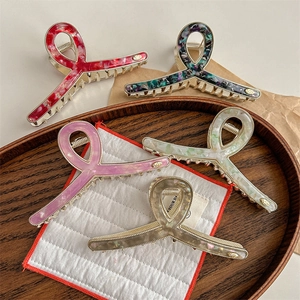 Elegant Korean style gold metal hair claws set in various colors for women