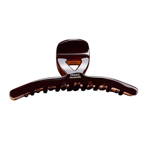 Large tortoiseshell hair claw clip for women featuring France Handmade lettering design