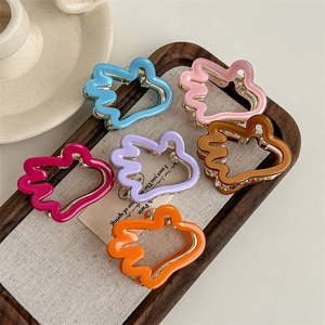 Pince à Cheveux en Acétate Forme de Main Vague Style Français Créatif Pince Crabe Antidérapante Accessoires Cheveux Femme
