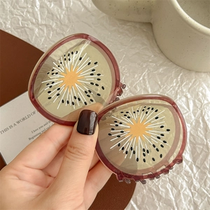 Pince à cheveux motif kiwi créatif en acétate translucide pour femmes stylées