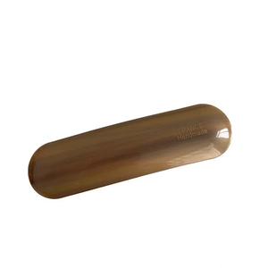 French tortoise shell acetate oval spring hair clip with handmade gold lettering