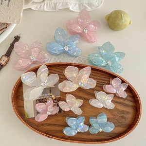 Pinces à cheveux bougainvillier en acétate nacré élégantes aux couleurs pastel macaron