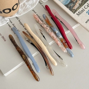 Neuf barrettes en acétate coloré avec lettrage doré France Handmade pour femmes