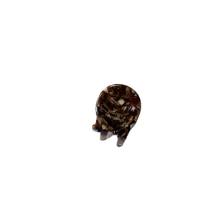 Mini acetate hair claw clip with brown tortoiseshell pattern for women hair styling