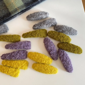 Korean Style Plush Hair Clip Solid Color Wool Felt BB Clip Soft Fuzzy Autumn Winter Hair Accessories For Women Girls