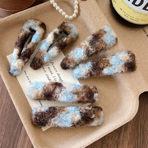 Pinces à Cheveux en Peluche et Alliage Style Coréen Pinces BB Douces Chaudes pour Femmes Filles Accessoires Cheveux Quotidien