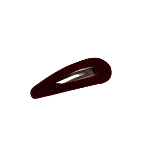 Elegant retro red velvet BB clip for women with premium vintage finish on white background