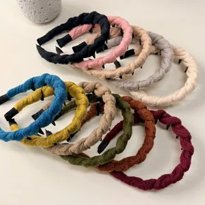 Cerchietti intrecciati in maglia con denti antiscivolo in 11 vari colori