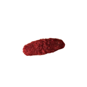 Elegant plush red heart hair clip for women featuring soft fuzzy texture on white background