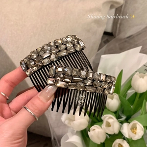 Exquisite Sparkling Rhinestone Hair Comb For Women Vintage Non-Slip Insert Comb Elegant Headpiece Hair Accessories
