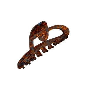 Elegant tortoiseshell music note hair claw clip with large grip for thick hair styling