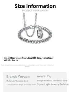 Parure de bijoux pour homme en acier titane avec collier chaîne et bague