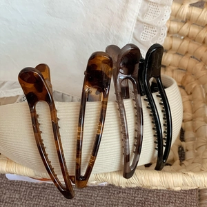 Korean Style Resin Tortoise Shell Duckbill Hair Clip Minimalist Amber Pattern Side Fringe Clip Versatile Elegant Hair Styling Accessories For Women