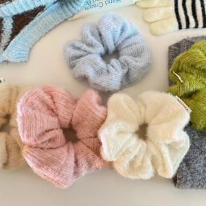 Strick Haargummis Winter Plüsch Haargummis Weich Mohair Garn Elastische Pferdeschwanz Halter Koreanischen Stil Haarschmuck Für Damen