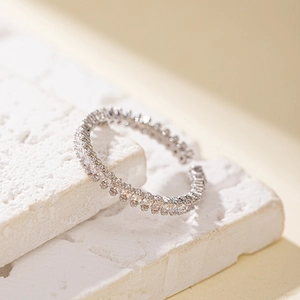 Fashion Copper Hollow Heart Rhinestone Open Adjustable Ring For Women Minimalist Silver Color Luxury Index Finger Jewelry