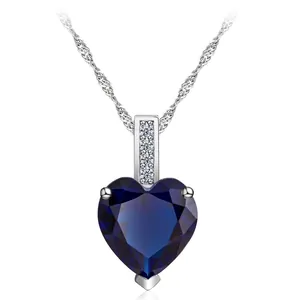 Eleganter Herz Anhänger Halskette Für Damen Kupfer Eingelegter Herzschliff Zirkonia Schlüsselbein Kette Schmuck Geschenk