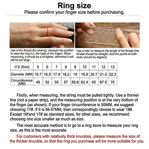 Men's two-tone brushed titanium steel ring size chart showing U.S. sizes 5 to 13