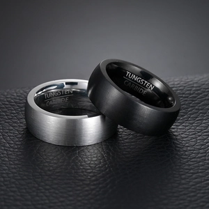 Minimalistischer Wolframstahl Gebürsteter Ring Für Herren Mattes Finish Geometrischer Bandring Mode Hochzeitsschmuck Herren Accessoire