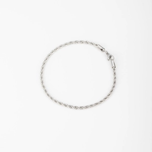 Bracelet chaîne corde tricolore minimaliste en acier inoxydable avec fermoir mousqueton