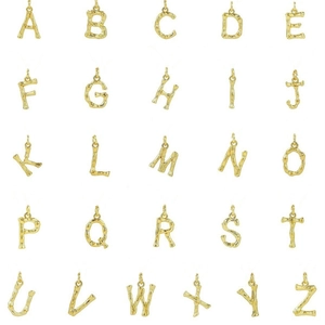 Colliers pendentifs lettres dorées style bambou avec 26 initiales pour femme