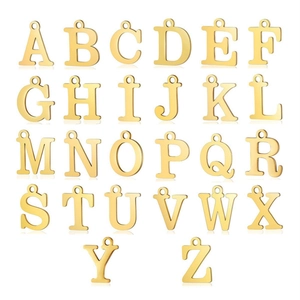 Gouden A-Z alfabet bedeltjes set voor oceaan kettingen en sieraden maken DIY