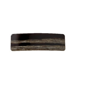 French vintage tortoiseshell square hair clip with handmade marble pattern acetate finish