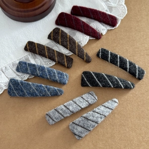 Retro style twill fabric hair clips for women in assorted vintage color sets