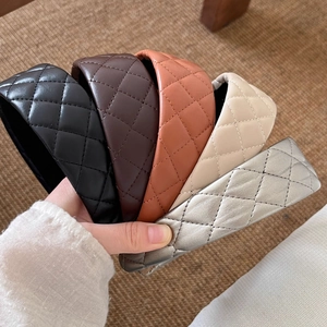 Quilted leather headbands in multi colors featuring a padded French vintage style design