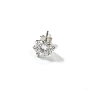 Luxe S925 sterling zilveren moissanite oorknopjes met klassieke zes-klauw zetting voor dames