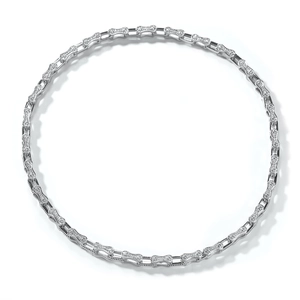 Collier chaîne de vélo 5mm pour homme en argent avec cristaux pavés de style hip-hop