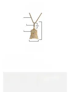 Detail view of hip-hop buddha pendant with 5A zircon stones and size specifications