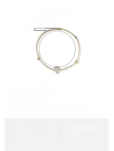 Gedetailleerde weergave van de zirkoon hart tennis ketting met afmetingen en specificaties