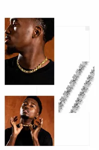 Dettaglio macro della catena a maglie orsetto con zirconi micro-pave in argento