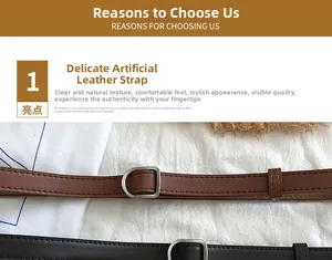 Detail of slim black and brown PU leather belts with metal D-ring buckle closure