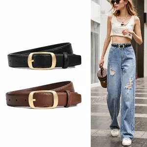 Damen Gürtel aus Echtem Spalt-Rindsleder Mode Retro Legierung Dornschließe Hüftgurt Für Jeans Elegant Täglich Pendeln Zubehör