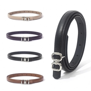 Ceintures tressées vintage pour femmes en beige, violet, noir et brun avec boucles argent